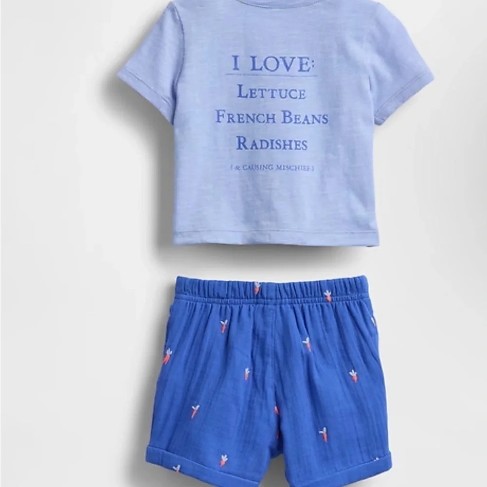 GAP Kids Blue Bunny Graphic Set